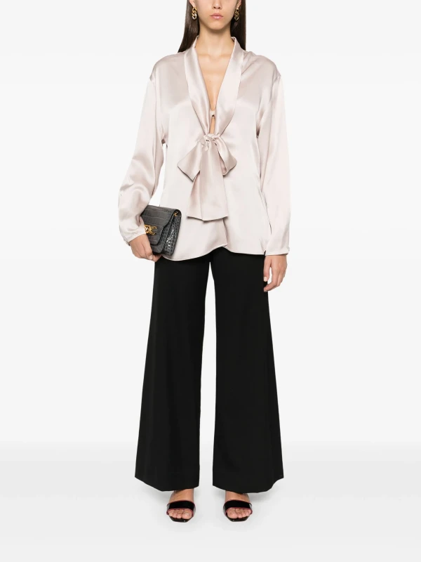 Victoria Beckham V-neck scarf shirt