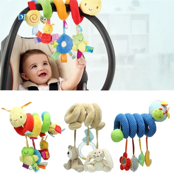 Baby Activity Spiral Stroller Car Seat Travel Lathe Hanging Toys Rattles Toy Hot