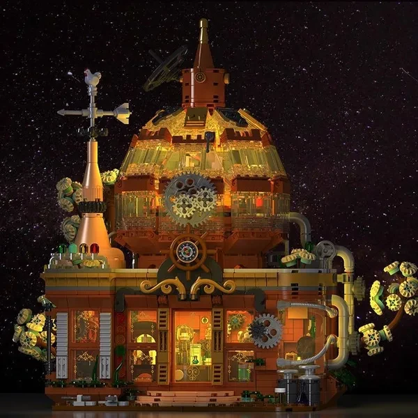 New 1842pcs Magic Shop with Light Model Building Block Brick Educational Assembly Toy Children Boy Gift