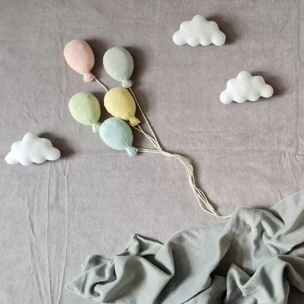 Newborn Photo Posing Props Cloud/Balloon Felt Doll Baby Photoshoot Props Lovely Photo Posing Gear Infant Photo Backdrop ZHE
