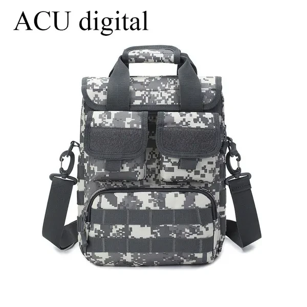 Tactical Briefcase Small Military 12 inch Laptop Messenger Bag Computer Shoulder Bag (Black)