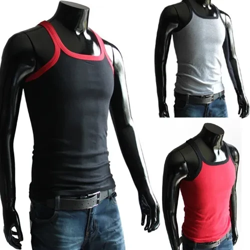 New Men's Fashion Cotton Sleeveless Vest Slim