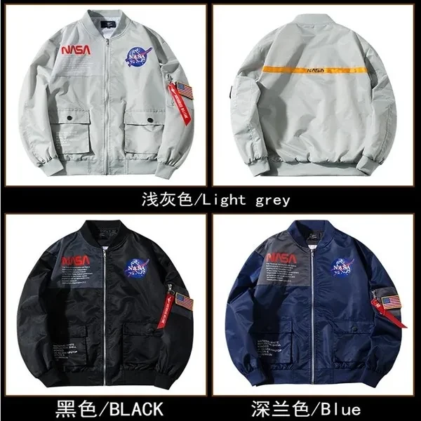 Baseball Uniform Casual Jacket Loose Coat Printed Jacket Men's Flight Jacket Jackets for Men Bomber Jacket Men Chaqueta Campera Baseball Jersey Flight Suit Fluganzug Casacos Masculino Coat for Men NAS