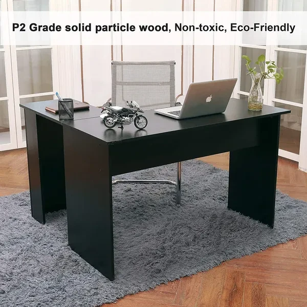 Ivinta Corner Desk Modern L Shaped Desk Computer Table Simplest Gaming Desk Writing Desk Workstation for Home Office Small Space,Dark Brown,44x58 inch