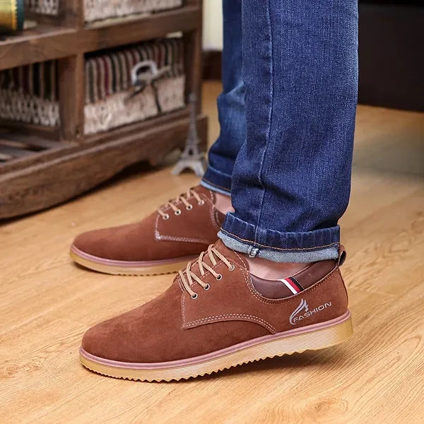 Fashion British Martin Causal Genuine Leather Men Shoes Brand Men Shoes Real Leather Men Flats Casual Shoes Man