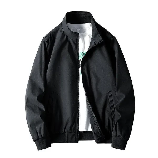 Men Zip Up Jackets Spring Autumn Men Tops Men's Casual Solid Color Baseball Jackets Men's Bomber Jackets Coats Outerwears 5 Colors