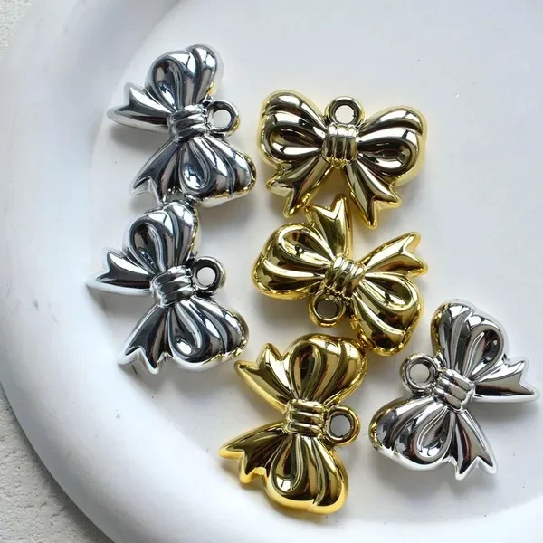 10 PCS Stylish Bowknot Jewelry Charm Jewelry Pendants Jewelry Making Findings DIY Jewelry Supplies for Jewelry Making THE