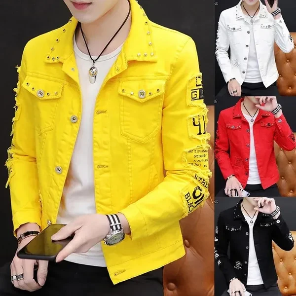 Men's Spring And Autumn Jeans Coat Korean-style Fashion Students Handsome Versatile Jacket Men's Wear Summer New Style Cowb