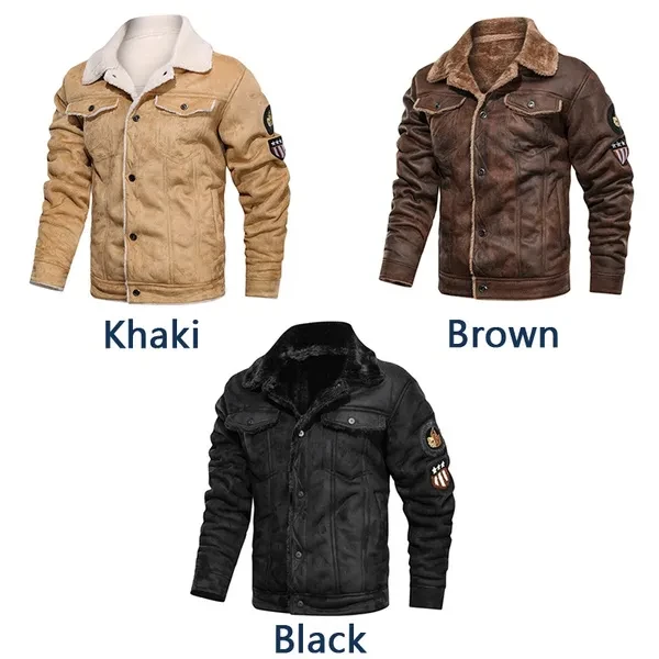 New Arrivals Men's Jackets Retro Style Denim Jackets Fleece Thicken Jackets Coat Spring Warm Coat