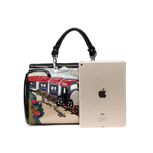 IPinee Printing Cartoon Women Shoulder Bag Italy Braccialini Handbag Retro Handmade Bolsa Feminina Famous Luxury Designer Bolsos