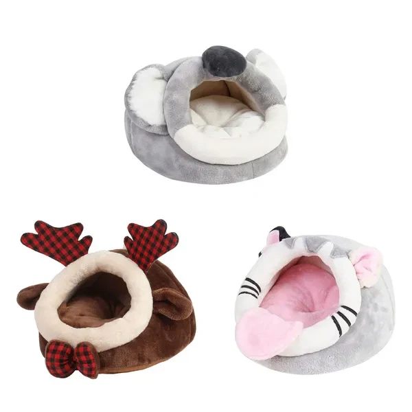 Cute Hamster House Cage Pet Dog Cat Winter Warm Sleeping Bed Squirrel Soft Nest ZIO