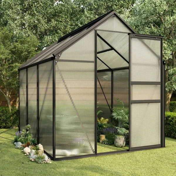 Greenhouse Anthracite Aluminium 3.61 m² Gewächshaus broeikas serre