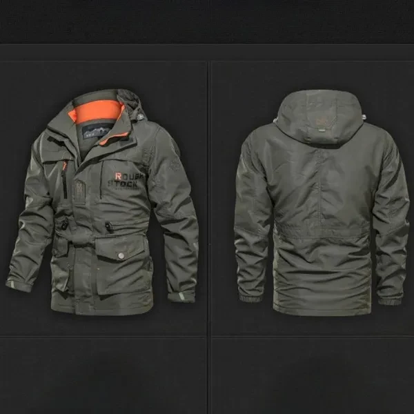 Jacket Men's Mid-length Casual Outdoor Windproof Large Size Jacket Men's Jacket