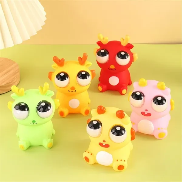 Stress Relief Fidget Squeeze Dragon Eyes Toy – Fun Practical Joke & Hand Therapy for Adults and Kids with ADD/ADHD