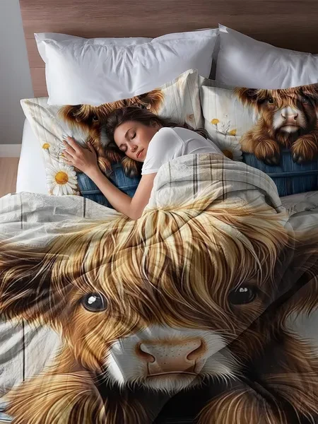 3pcs Bedding quilt cover pillowcase, bedroom super soft and breathable quilt cover pillowcase, suitable for all seasons (bed linen is not included, fillers are not included)