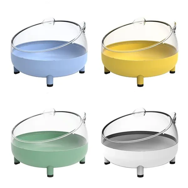 Anti-splash Hamster Toilet Nest Hamster Bathing Tub Transparent Hamster Bathroom Box Convenient for Remove And Wash
