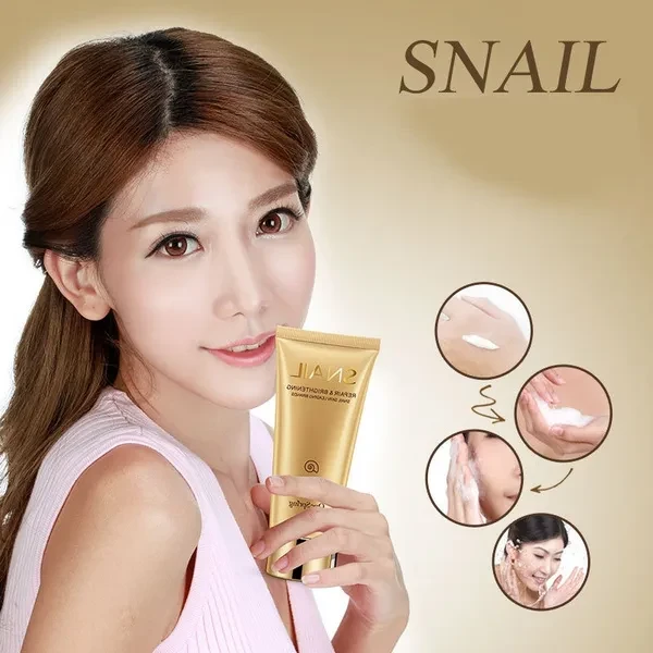 Newest HOT Snail Essence White Washing Cream Moisturizing Facial Foam Cleanser 100g